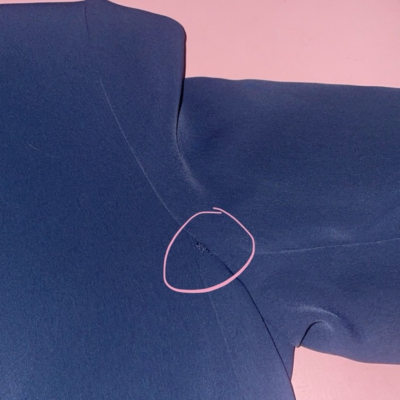 H&M Navy Fitted Blazer with Pockets and Shoulder Padding - Picture 6 of 6